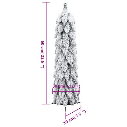 vidaXL Künstlicher Weihnachtsbaum Beleuchtung & Schnee 30 LEDs 60 cm