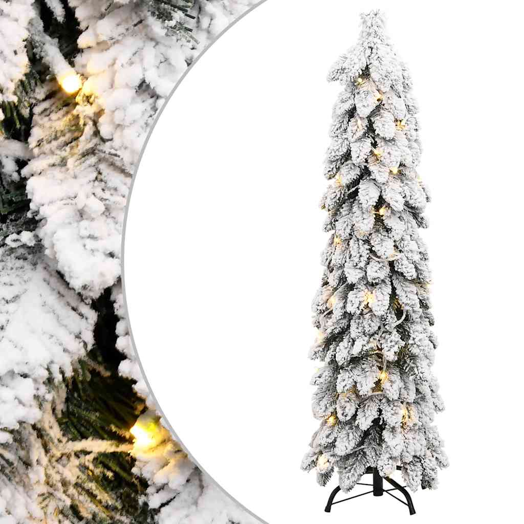vidaXL Künstlicher Weihnachtsbaum Beleuchtung & Schnee 60 LEDs 120 cm