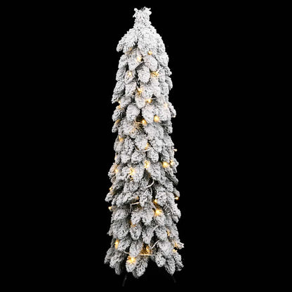 vidaXL Künstlicher Weihnachtsbaum Beleuchtung & Schnee 60 LEDs 120 cm