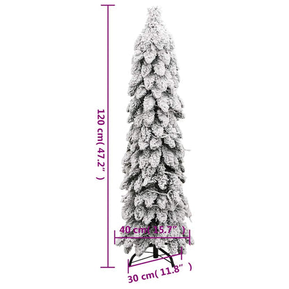 vidaXL Künstlicher Weihnachtsbaum Beleuchtung & Schnee 60 LEDs 120 cm