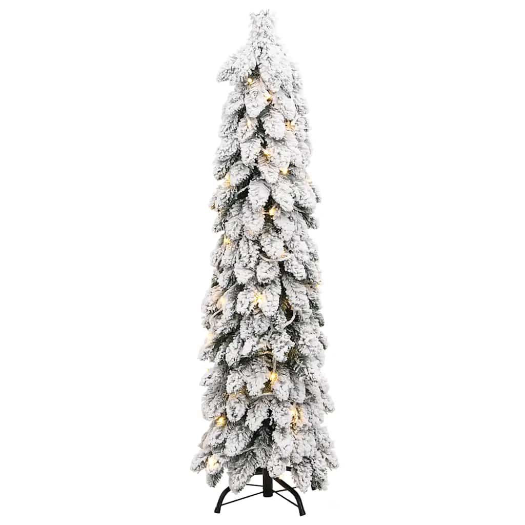 vidaXL Künstlicher Weihnachtsbaum Beleuchtung & Schnee 60 LEDs 120 cm