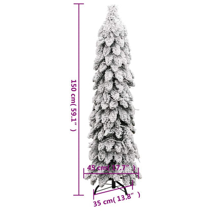 vidaXL Künstlicher Weihnachtsbaum Beleuchtung & Schnee 80 LEDs 150 cm