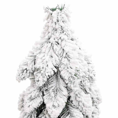 vidaXL Künstlicher Weihnachtsbaum Beleuchtung & Schnee 80 LEDs 150 cm
