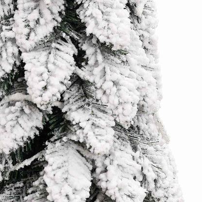 vidaXL Künstlicher Weihnachtsbaum Beleuchtung & Schnee 80 LEDs 150 cm