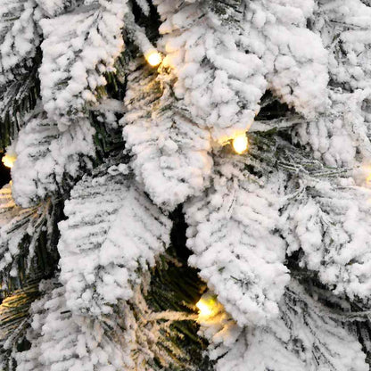 vidaXL Künstlicher Weihnachtsbaum Beleuchtung & Schnee 80 LEDs 150 cm
