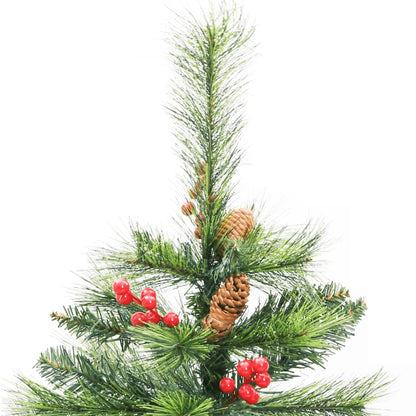 vidaXL Künstlicher Weihnachtsbaum Klappbar mit Zapfen & Beeren 150 cm