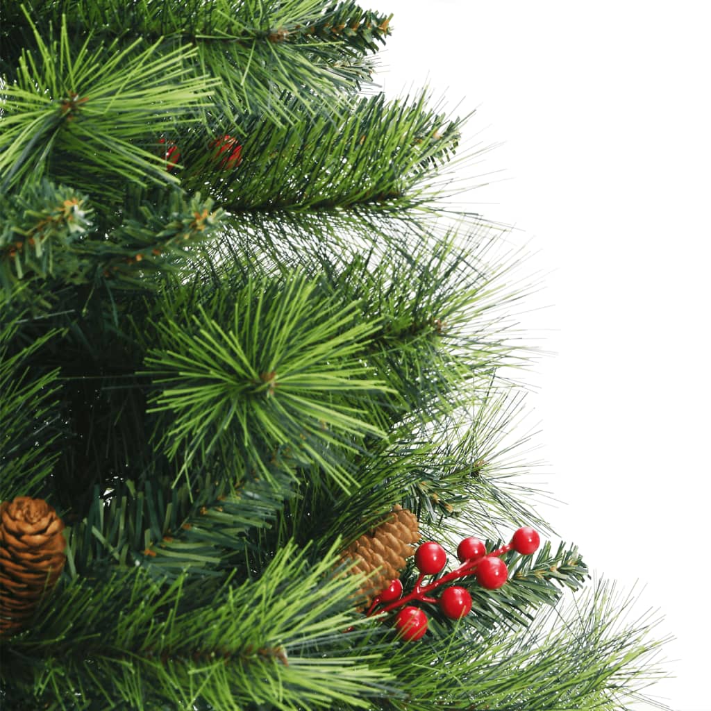 vidaXL Künstlicher Weihnachtsbaum Klappbar mit Zapfen & Beeren 150 cm