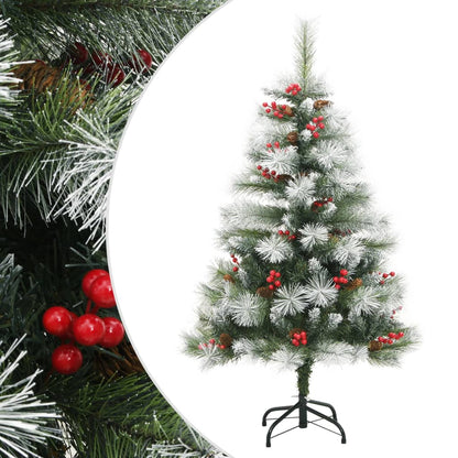 vidaXL Künstlicher Weihnachtsbaum Klappbar mit Zapfen & Beeren 150 cm