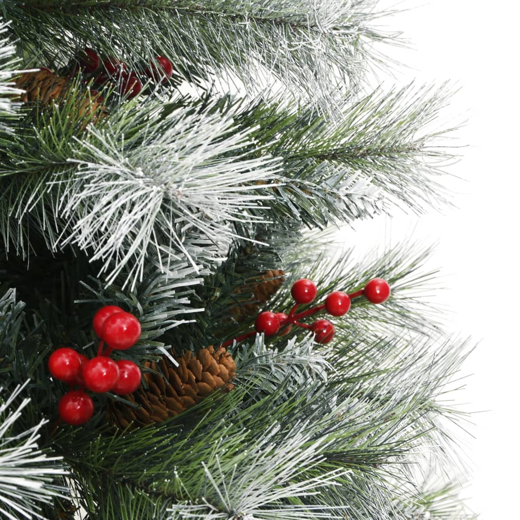 vidaXL Künstlicher Weihnachtsbaum Klappbar mit Zapfen & Beeren 150 cm