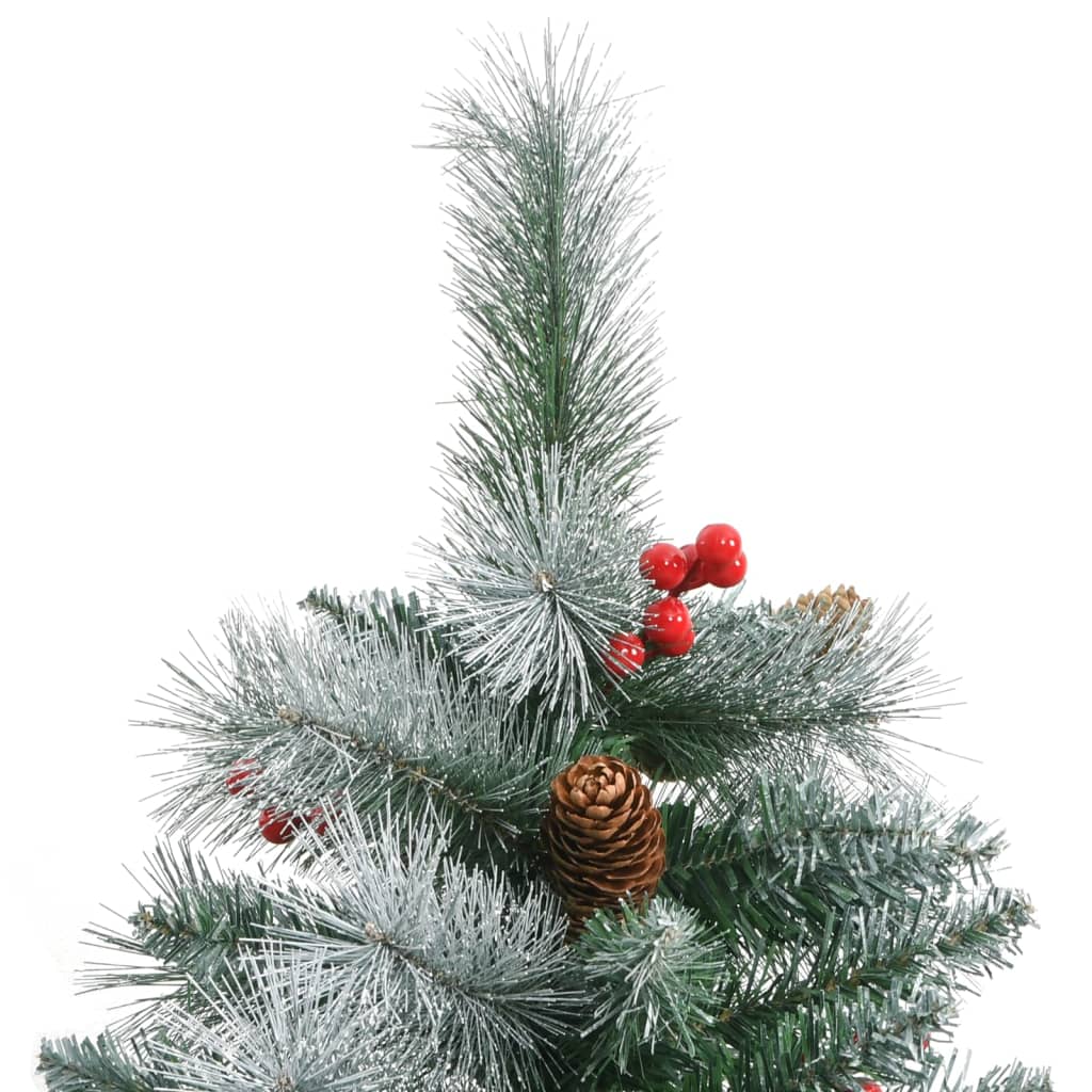 vidaXL Künstlicher Weihnachtsbaum Klappbar mit Zapfen & Beeren 180 cm