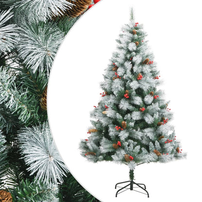 vidaXL Künstlicher Weihnachtsbaum Klappbar mit Zapfen & Beeren 240 cm