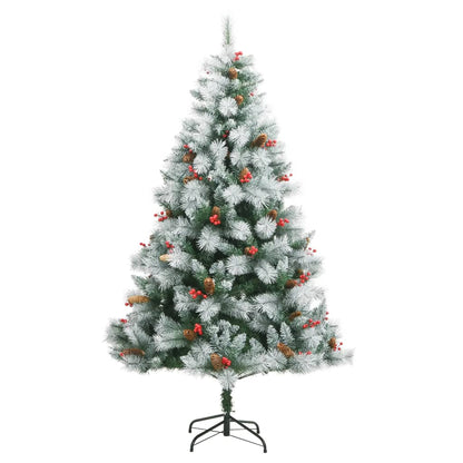 vidaXL Künstlicher Weihnachtsbaum Klappbar mit Zapfen & Beeren 240 cm