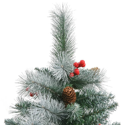 vidaXL Künstlicher Weihnachtsbaum Klappbar mit Zapfen & Beeren 240 cm