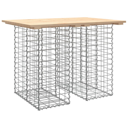vidaXL Gartentisch aus Gabionen 100x70x72 cm Massivholz Kiefer
