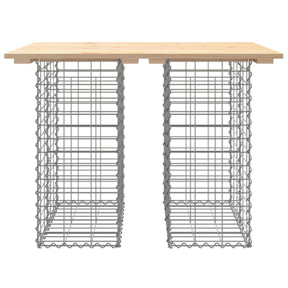 vidaXL Gartentisch aus Gabionen 100x70x72 cm Massivholz Kiefer