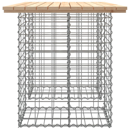 vidaXL Gartentisch aus Gabionen 100x70x72 cm Massivholz Kiefer