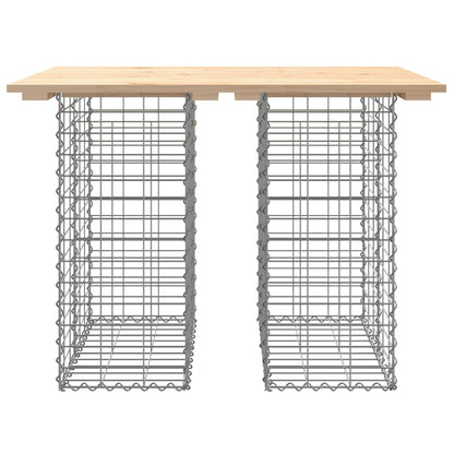 vidaXL Gartentisch aus Gabionen 100x70x72 cm Massivholz Kiefer