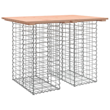 vidaXL Gartentisch aus Gabionen 100x70x72 cm Massivholz Douglasie