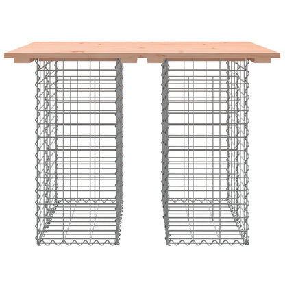 vidaXL Gartentisch aus Gabionen 100x70x72 cm Massivholz Douglasie