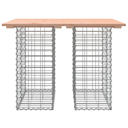 vidaXL Gartentisch aus Gabionen 100x70x72 cm Massivholz Douglasie