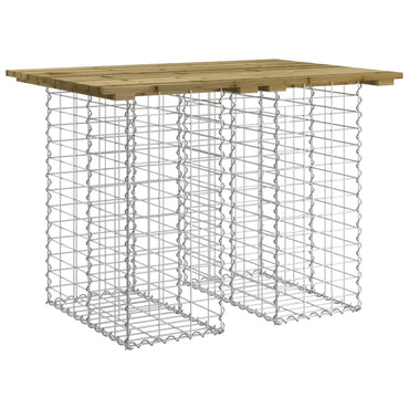 vidaXL Gartentisch aus Gabionen 100x70x72 cm Kiefernholz Imprägniert