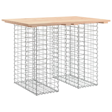 vidaXL Table de jardin gabion 100x70x72 cm Bois de pin massif