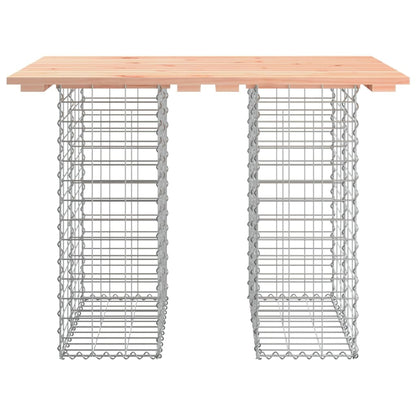 vidaXL Table de jardin en gabions 100x70x72 cm, bois de douglas massif