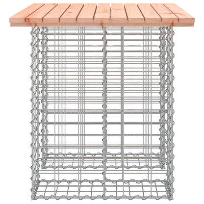 vidaXL Table de jardin en gabions 100x70x72 cm, bois de douglas massif