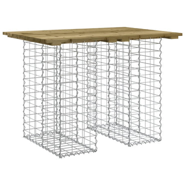 vidaXL Gartentisch aus Gabionen 100x70x72 cm Kiefernholz Imprägniert