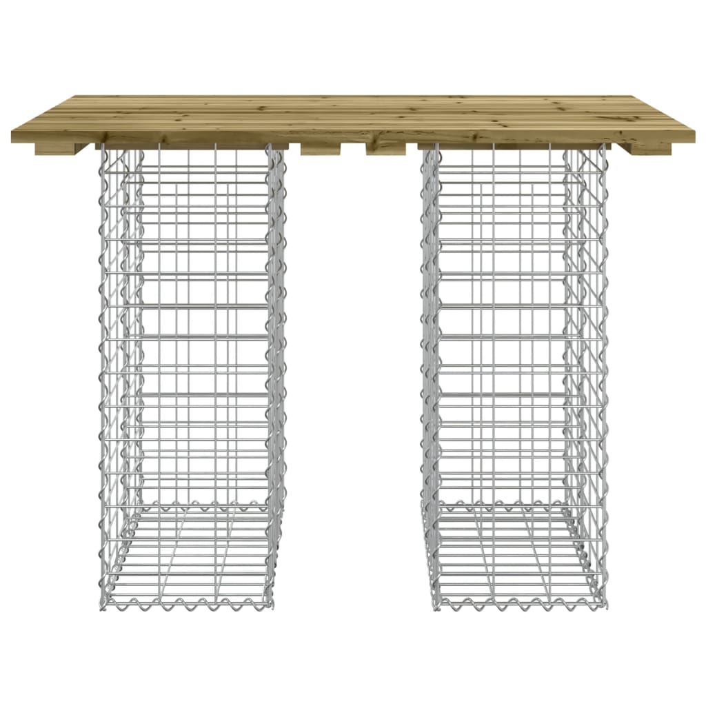 vidaXL Gartentisch aus Gabionen 100x70x72 cm Kiefernholz Imprägniert