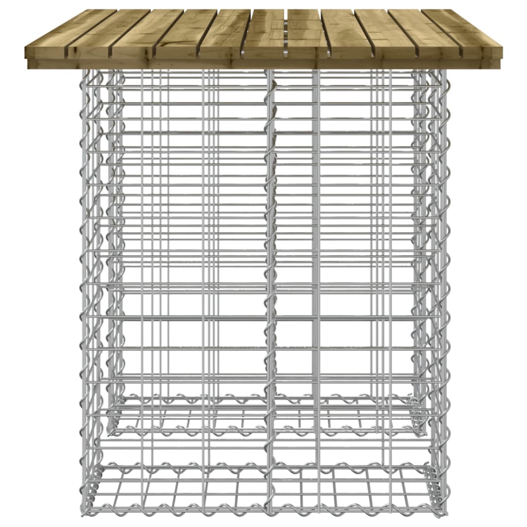 vidaXL Gartentisch aus Gabionen 100x70x72 cm Kiefernholz Imprägniert