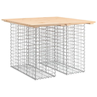 vidaXL Table de jardin en gabions 100x102x72 cm Bois de pin massif