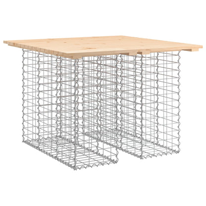 vidaXL Table de jardin en gabions 100x102x72 cm Bois de pin massif