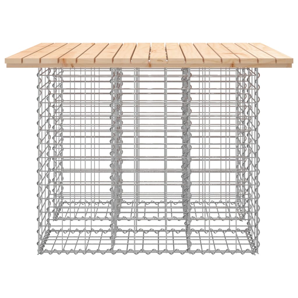 vidaXL Table de jardin en gabions 100x102x72 cm Bois de pin massif