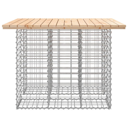 vidaXL Table de jardin en gabions 100x102x72 cm Bois de pin massif