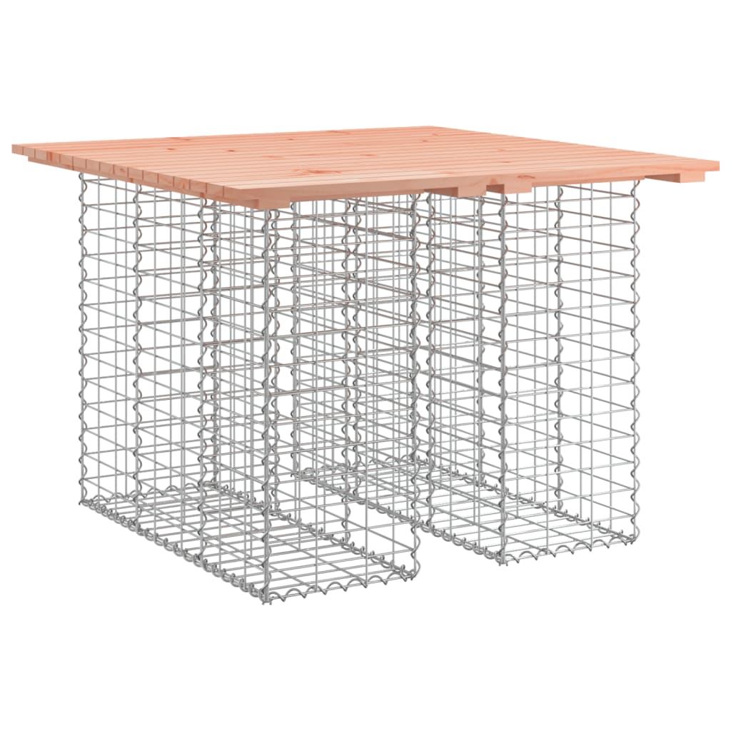 vidaXL Gartentisch aus Gabionen 100x102x72 cm Massivholz Douglasie