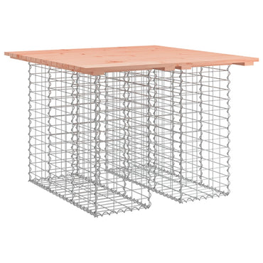 vidaXL Gartentisch aus Gabionen 100x102x72 cm Massivholz Douglasie