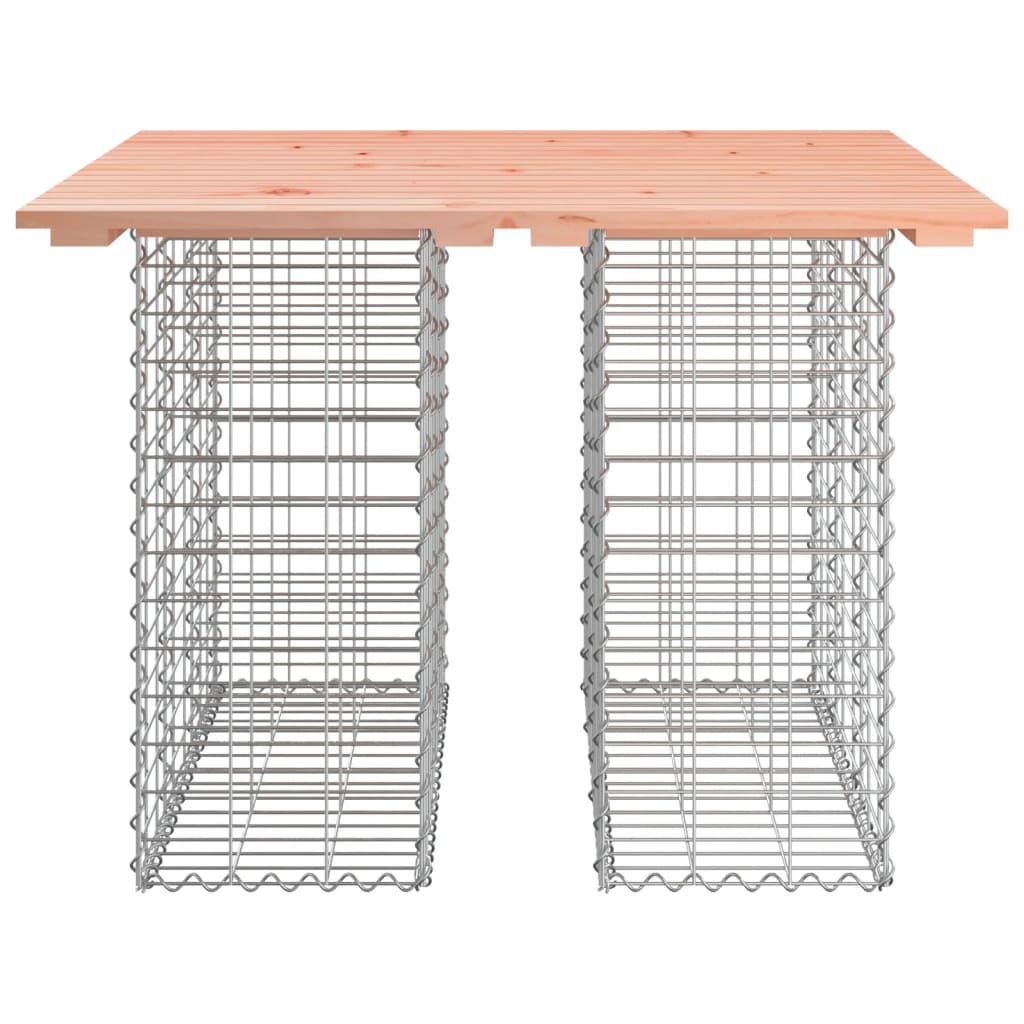 vidaXL Gartentisch aus Gabionen 100x102x72 cm Massivholz Douglasie
