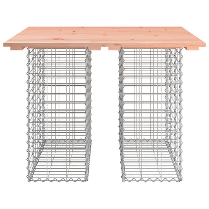 vidaXL Gartentisch aus Gabionen 100x102x72 cm Massivholz Douglasie