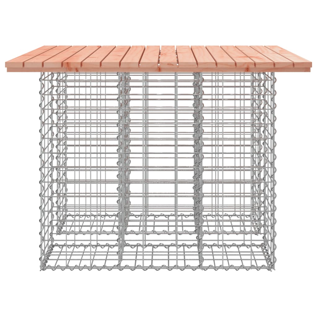 vidaXL Gartentisch aus Gabionen 100x102x72 cm Massivholz Douglasie