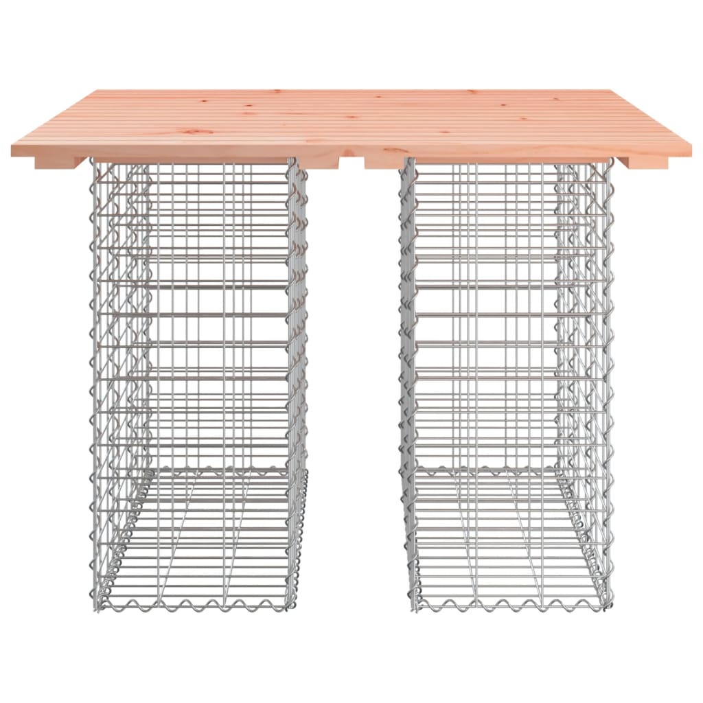 vidaXL Gartentisch aus Gabionen 100x102x72 cm Massivholz Douglasie