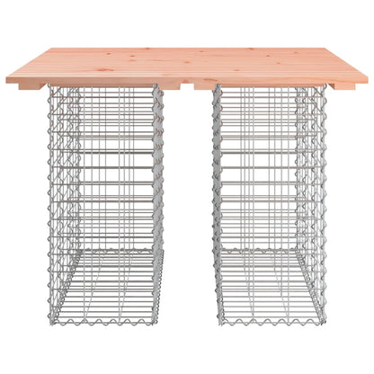 vidaXL Gartentisch aus Gabionen 100x102x72 cm Massivholz Douglasie