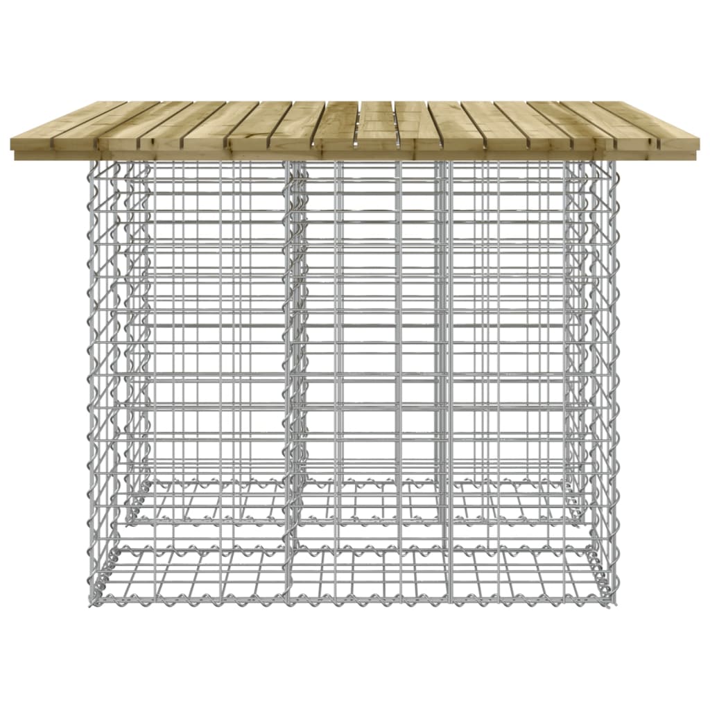 vidaXL Gartentisch aus Gabionen 100x102x72 cm Kiefernholz Imprägniert