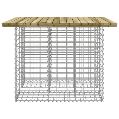vidaXL Gartentisch aus Gabionen 100x102x72 cm Kiefernholz Imprägniert