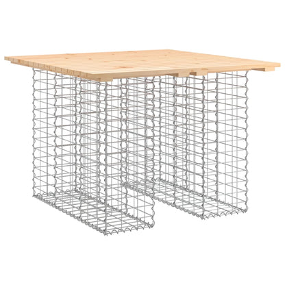 vidaXL Gartentisch aus Gabionen 100x102x72 cm Massivholz Kiefer