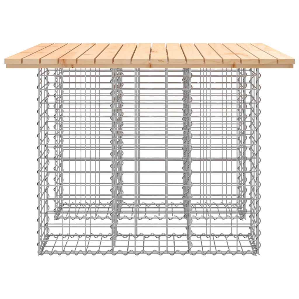 vidaXL Gartentisch aus Gabionen 100x102x72 cm Massivholz Kiefer