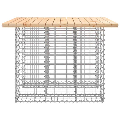vidaXL Gartentisch aus Gabionen 100x102x72 cm Massivholz Kiefer
