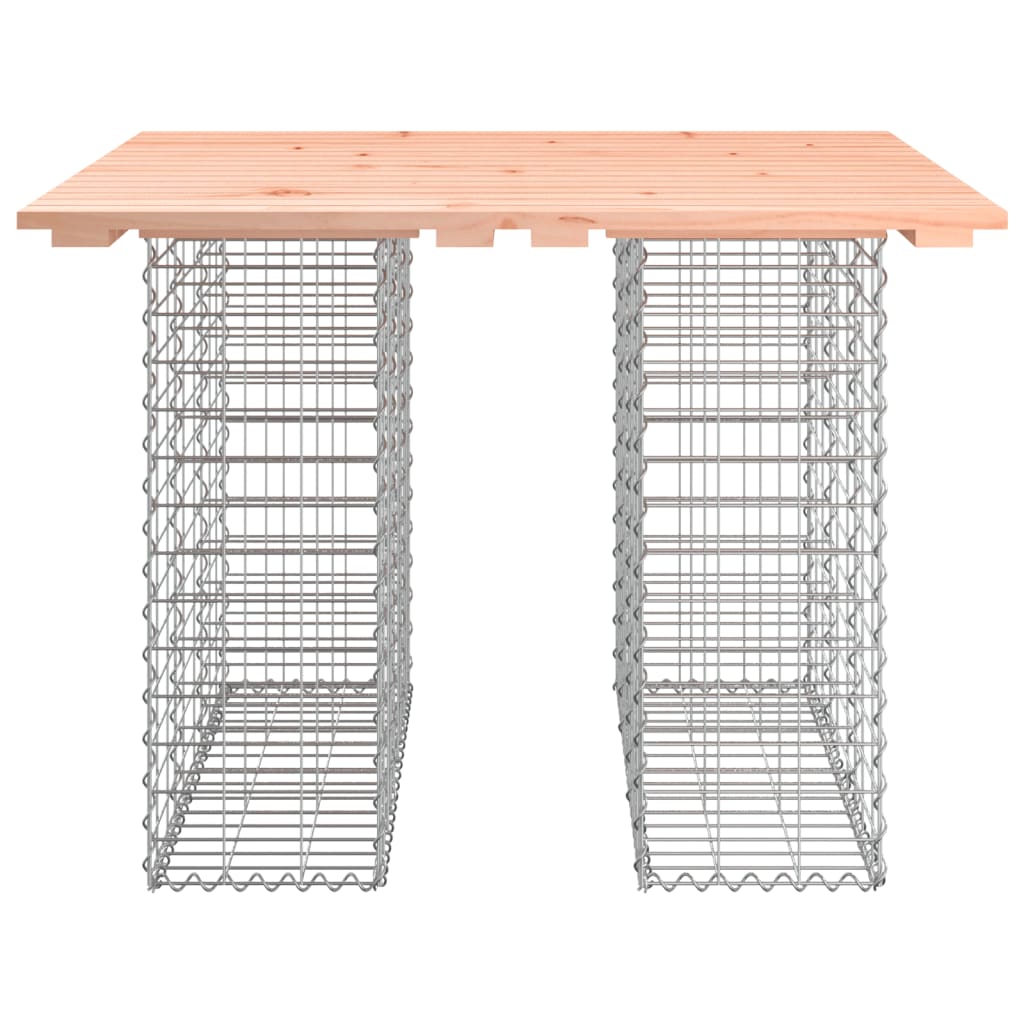 vidaXL Table de jardin en gabion 100x102x72 cm Bois massif douglas