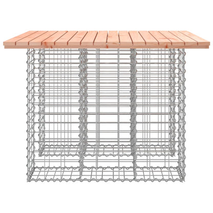 vidaXL Table de jardin en gabion 100x102x72 cm Bois massif douglas
