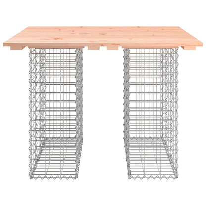 vidaXL Table de jardin en gabion 100x102x72 cm Bois massif douglas